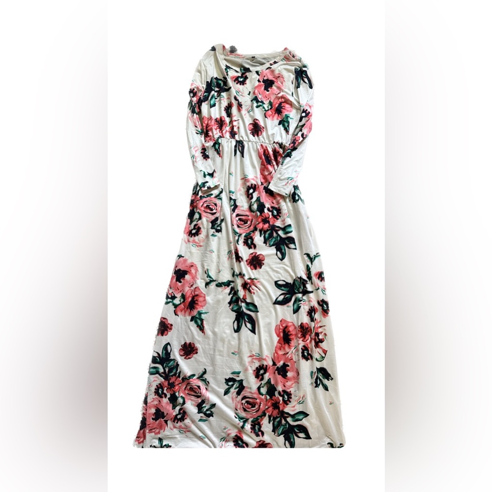 Boutique Floral Stretchy Maxi Dress Women’s Size Large